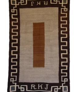 Double Saddle Blanket : Historic Navajo Weaving