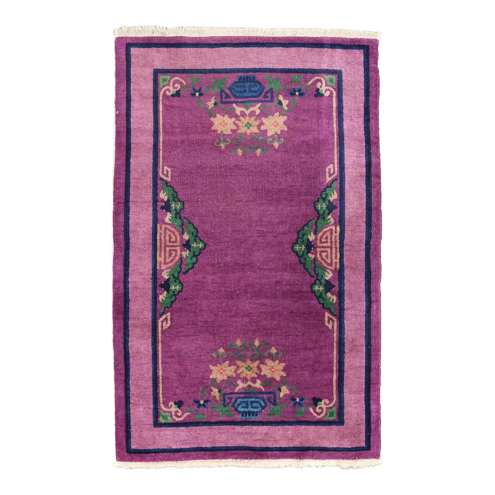 3'x5' Vintage Chinese Art Deco Rug | Purple | Deco Carpet
