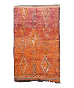 Moroccan Handmade Vintage Ait Bou Sbaa Rug - 5'1" X 8'6" Ft